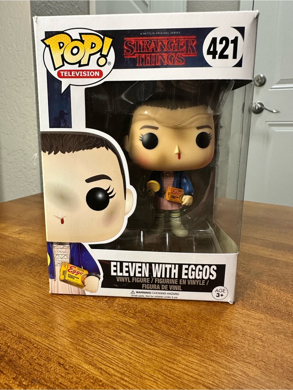 Funko Pop! Eleven with Eggos - Blue Jacket & Pink Dress